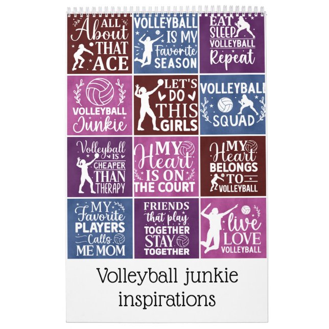 Calendrier Les inspirations des passionnés de volleyball (Protection)