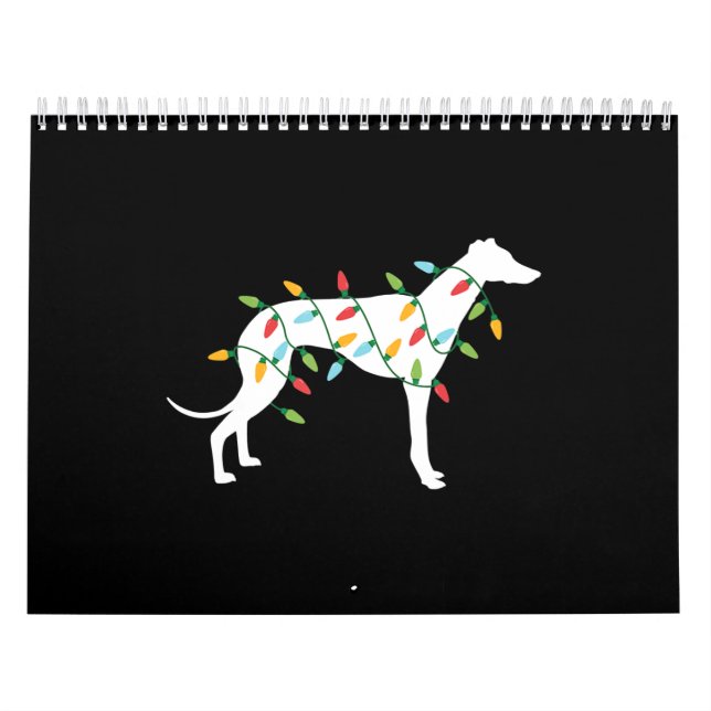 Calendrier Les lumières de Noël greyhht t les cadeaux chien a (Protection)