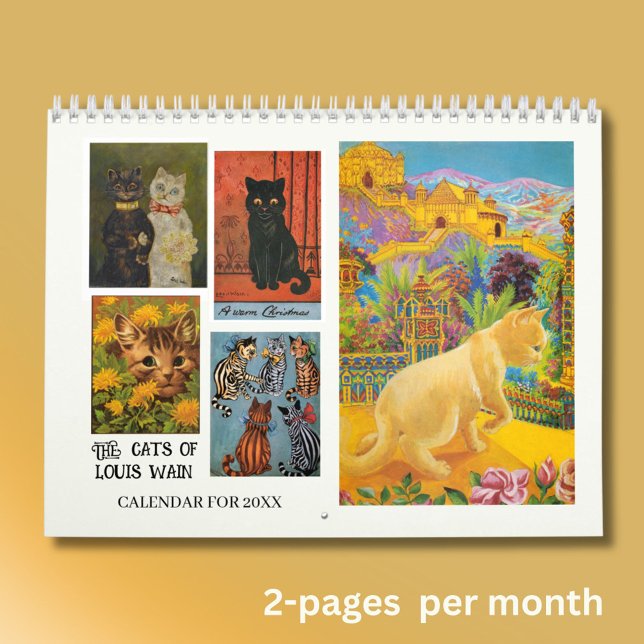Calendrier Les Merveilleux Chats de Louis Wain 2026 (Créateur téléchargé)