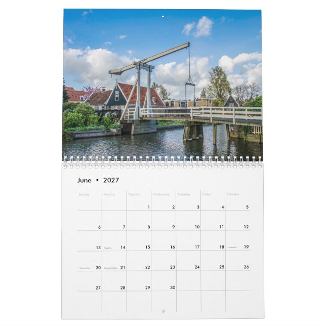 Calendrier Les paysages de Pays-Bas (Jun 2027)