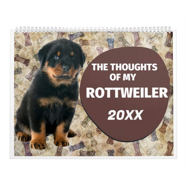 Calendrier Les pensées hilarantes de My Rottweiler (Protection)