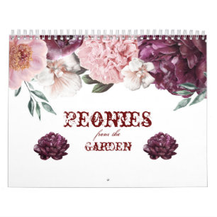Calendrier Les pivoines du jardin