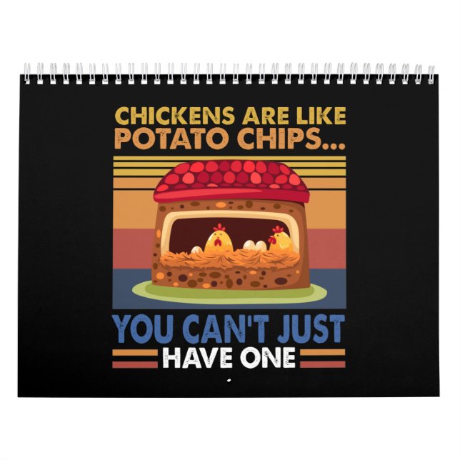 Calendrier Les poulets sont comme des chips de pommes de terr (Protection)