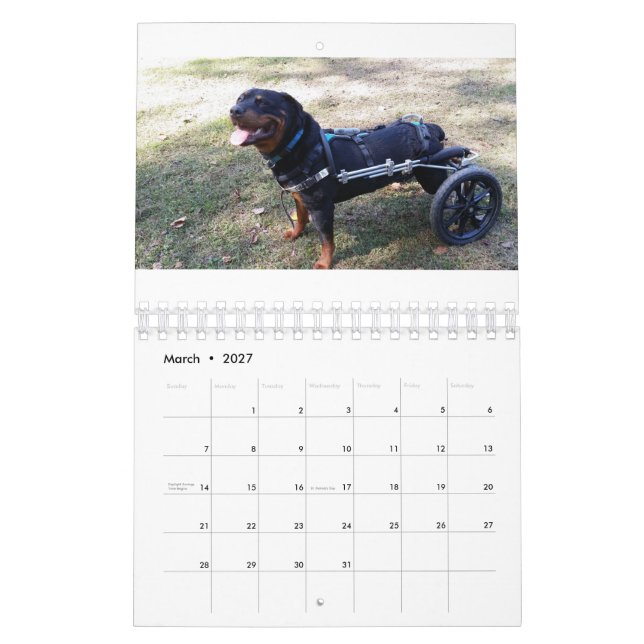 Calendrier Les roues 2016 d'Eddie (Mar 2027)