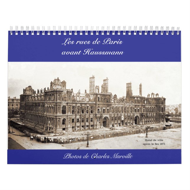 Calendrier Les rues de paris avant 1870 (Protection)