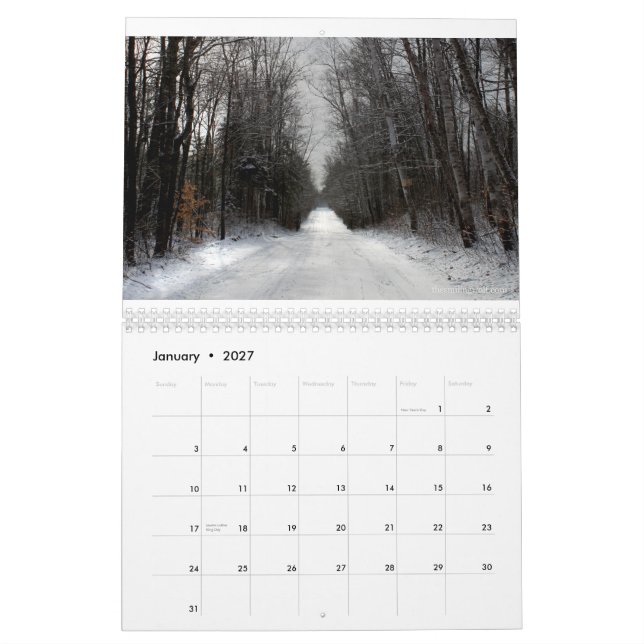 Calendrier Les saisons changeantes de la péninsule supérieure (Jan 2027)