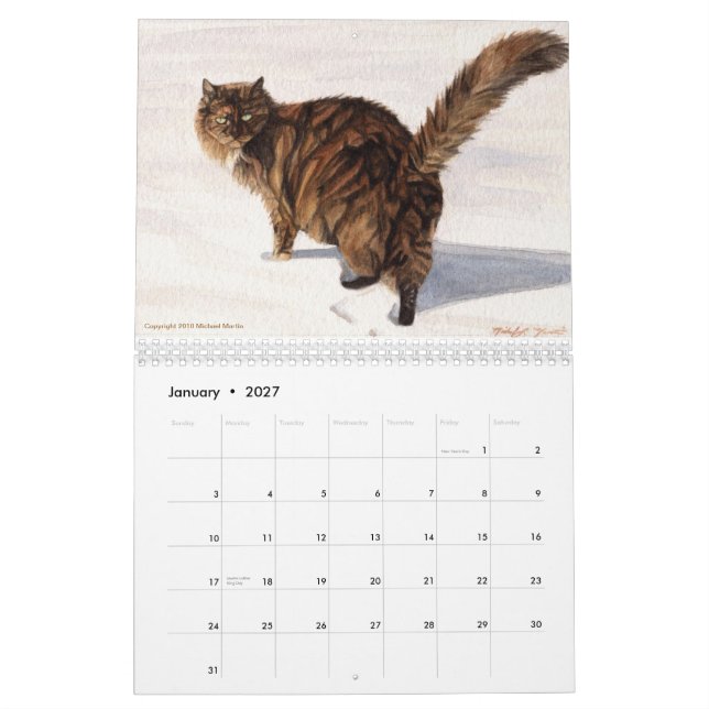 Calendrier Les saisons classent par Michael Martin (Jan 2027)