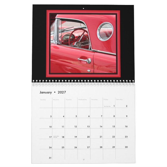 Calendrier Les voitures classiques du papa (Jan 2027)