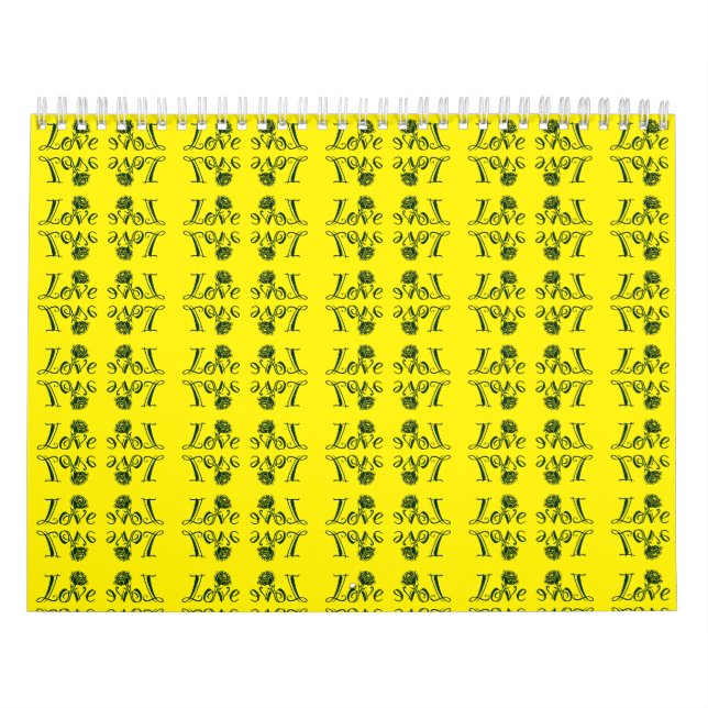 Calendrier Lettres d'amour : Fusion de la typographie et de l (Protection)