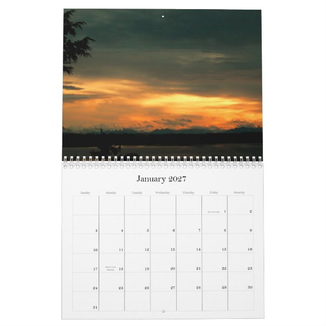 Calendrier Lever de soleil, coucher du soleil et clair de (Jan 2027)