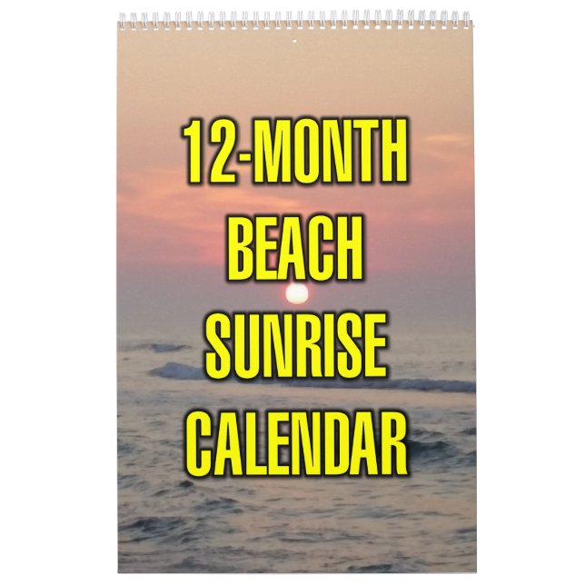 Calendrier Lever de soleil sur la plage en 12 mois (Protection)