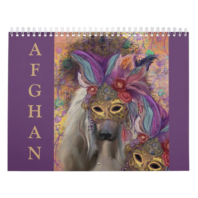 Calendrier Lévrier Afghan 2025 (Protection)