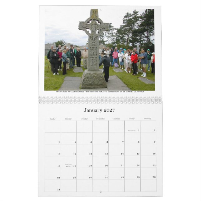 Calendrier L'héritage chrétien de l'Irlande (Jan 2027)