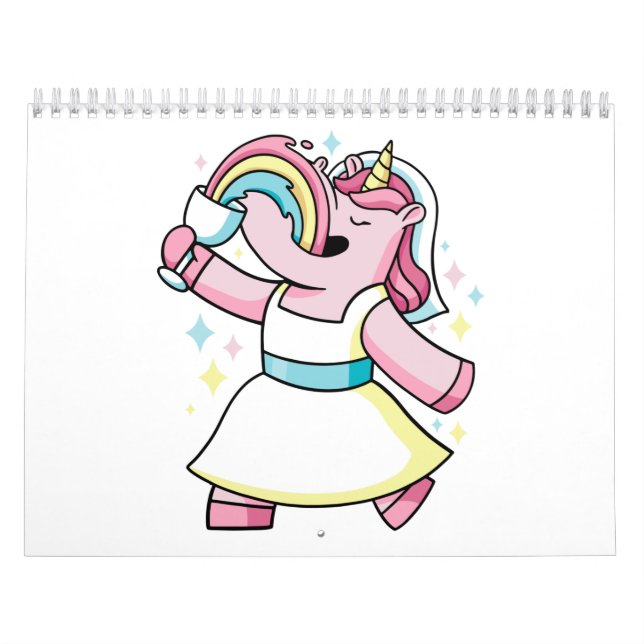 Calendrier licorne et arc-en-ciel  (Protection)