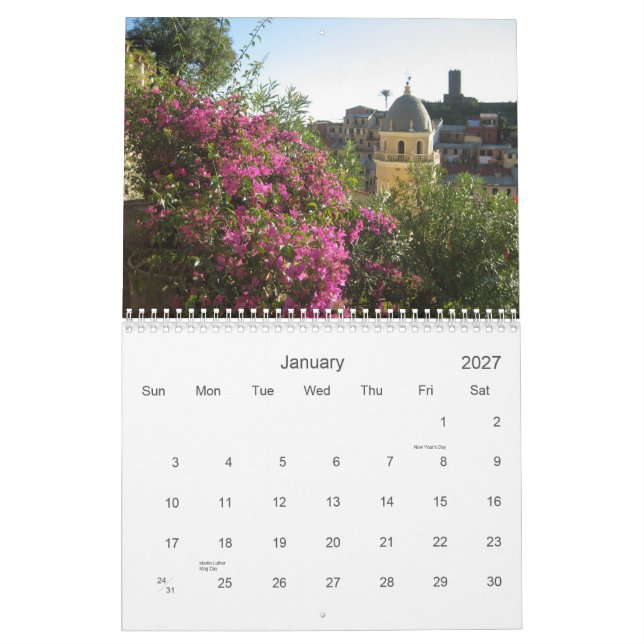 Calendrier L'Italie (Jan 2027)