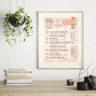 Calendrier Littéraire Affiche Août