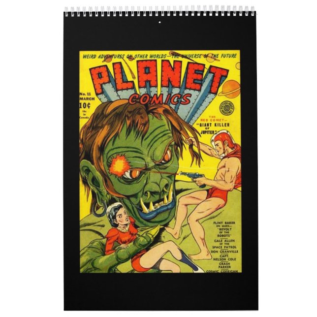 Calendrier Livre de 14 affiches de couverture de bande dessin (Protection)