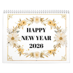 Calendrier Livre de Fleurs à Colorier 2026
