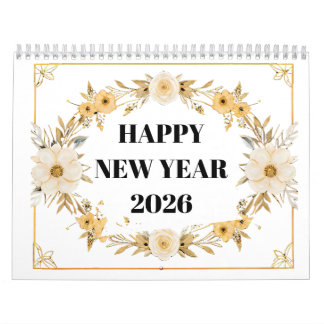 Calendrier Livre de Fleurs à Colorier 2026