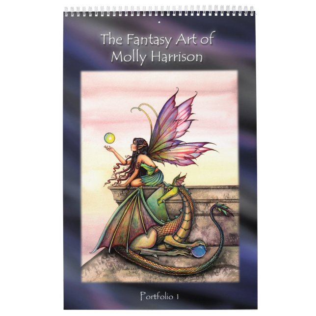 Calendrier Livre de portfolio d'art de fée de Molly Harrison (Protection)
