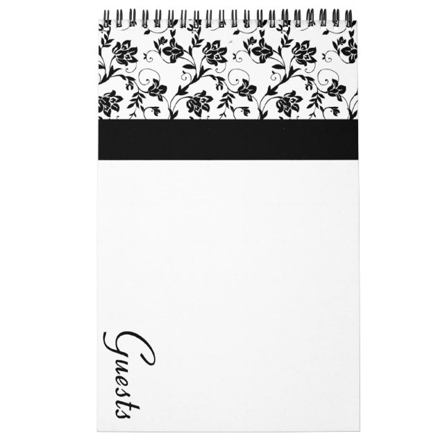 Calendrier Livre d'invité noir d'élégance (Protection)