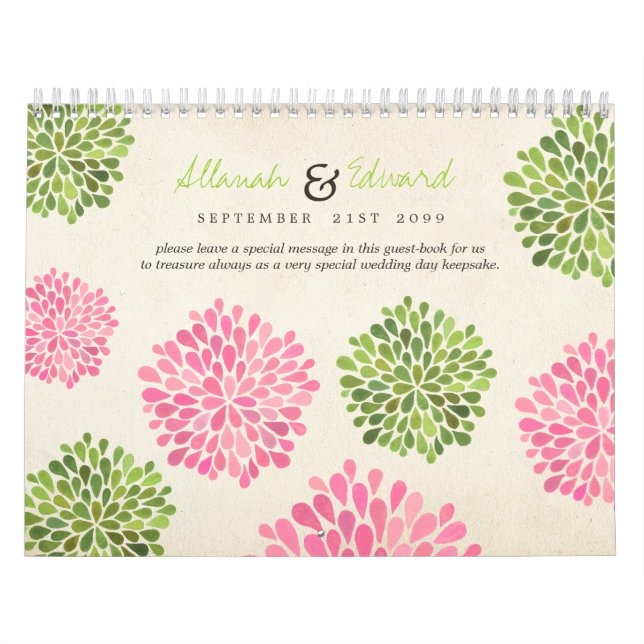 Calendrier Livre d'invité photo personnalisé Mariage unique (Protection)