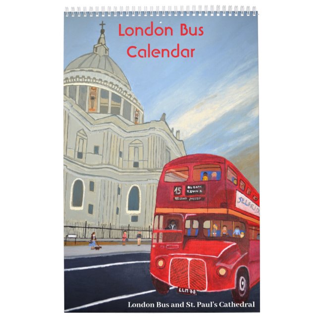 Calendrier London Red Bus Calendar  (Protection)