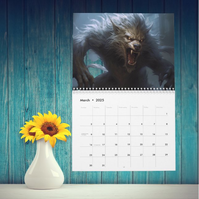 Calendrier Loup-garou loup-garou Lycan Animal (Créateur téléchargé)