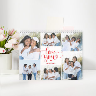 Calendrier Love You Editable Color Photo Calendar