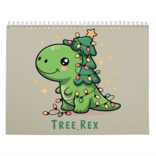 Calendrier Lumière de dinosaure de Noël Fête drôle Rex d'arbr