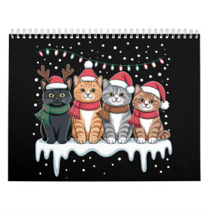 Calendrier Lumière de Noël de chat Renne Père Noël Amateur de