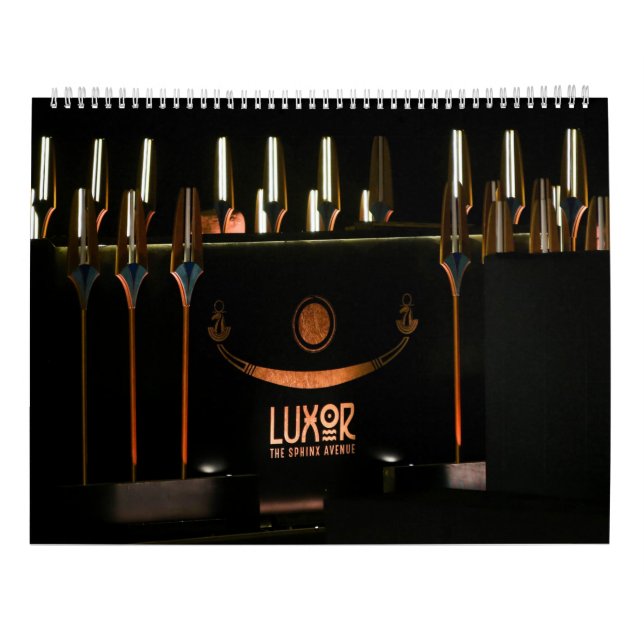 Calendrier Luxor Avenue des Sphinxes moderne Égypte Bateau so (Dos)