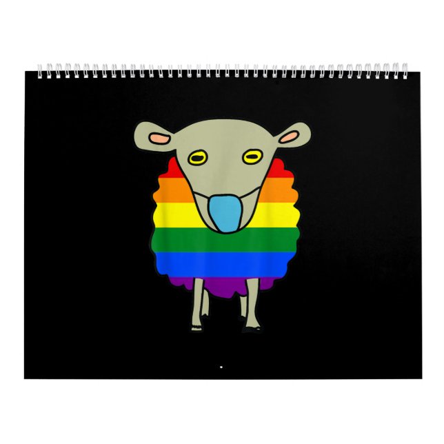 Calendrier Mâchoires à masques | Moutons colorés présents (Protection)