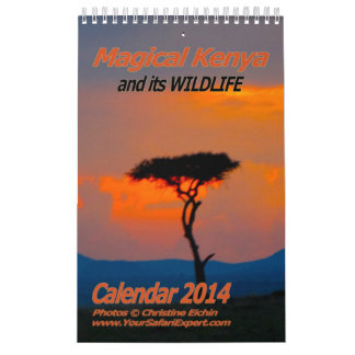 Calendrier Magical Kenya Calendar 2014 (Une seule page)