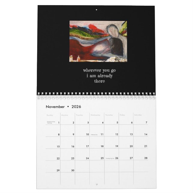 Calendrier magique avec Chanson de Lune Sacrée (Nov 2026)