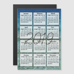 Calendrier Magnet Blue Water 2019