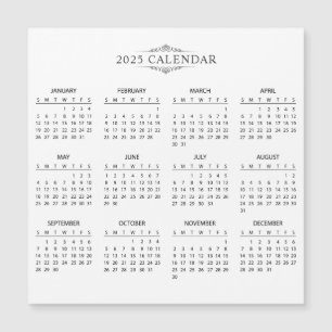 Calendrier Magnétique 2025 Simple et Élégant   Car