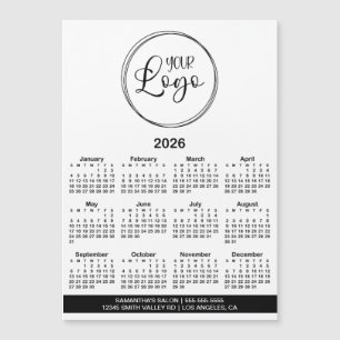 Calendrier magnétique 2026 à barre d'information a