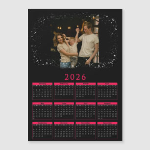 calendrier magnétique 2026 avec photos de famille