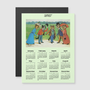 Calendrier magnétique 2027 des chats de Louis Wain