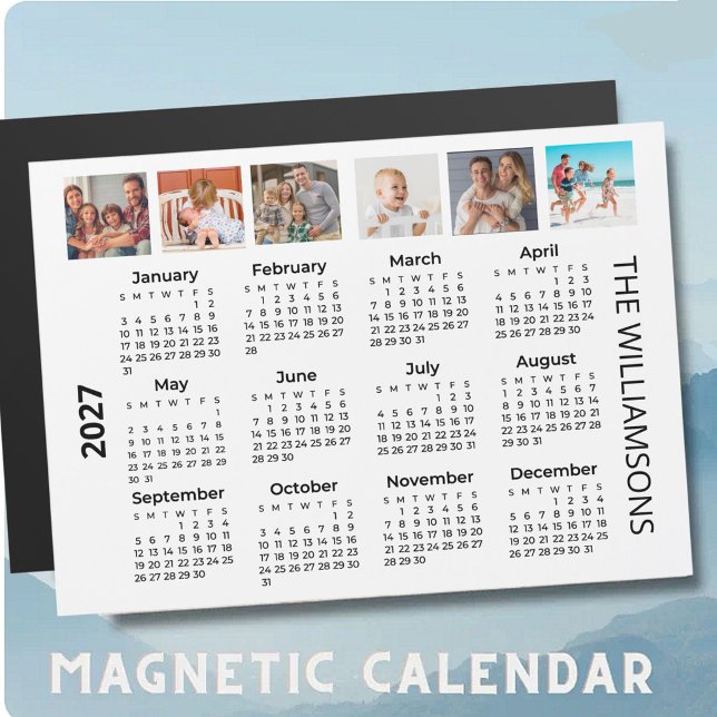 Calendrier magnétique 2027 Six Photos  (Créateur téléchargé)