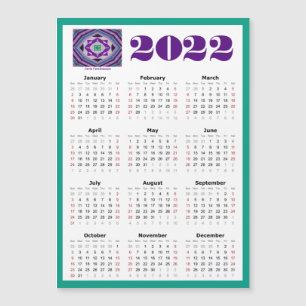 Calendrier magnétique 5x7 2022 avec Kente Kaleidos