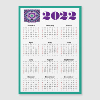 Calendrier magnétique 5x7 2022 avec Kente Kaleidos