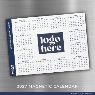Calendrier Magnétique Bleu Affaires Logo 2027
