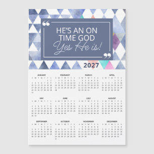 Calendrier magnétique citation chrétienne 2027 Die