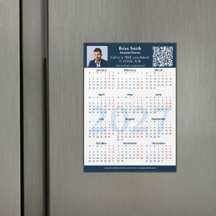 Calendrier magnétique CTA QR-code photo personnali
