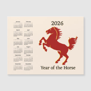 Calendrier magnétique de l'année chinoise du cheva