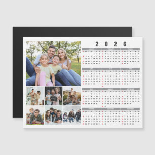 Calendrier magnétique de photos de famille pour le
