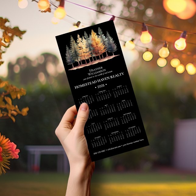 Calendrier magnétique des affaires 2025 - Forêt/no (Créateur téléchargé)