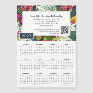 Calendrier Magnétique des Écritures 2027 Fleur Égl